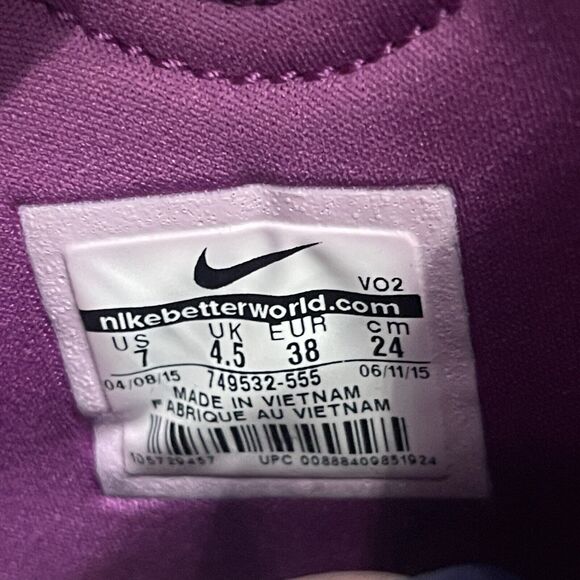 Nike Koth Mid Sneakers Womens Size 7 Purple Suede High Top Lace Up Zipper Back - Picture 6 of 8